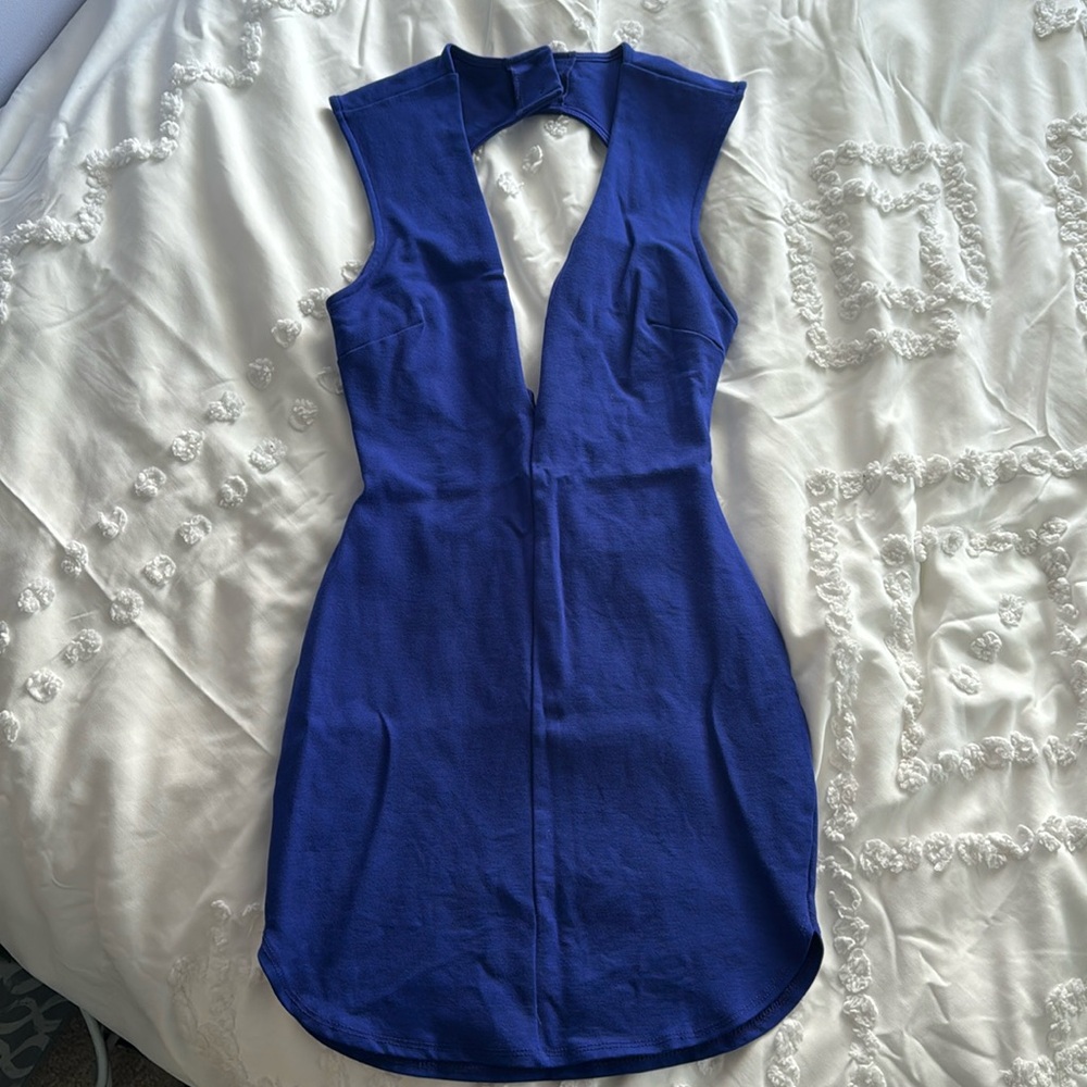 Open Back, Royal Blue Sexy Dress